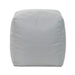 Gouchee Home Outdoor/Indoor Fade Resistant Cube Soleil Bean Bag Pouf with Filling Silver