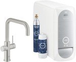 GROHE Blue Home Duo Starter Kit - Kitchen Mixer Tap for Filtered, Chilled and Sparkling Water (Includes Cooler Unit, Filter and Co2 Carbonization Bottle), Stainless Steel Look 31456DC1