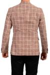 Hugo Boss Men's Nobis6 Slim Fit Plaid Two Button Linen Wool Blazer US 40R IT 50R
