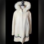 Vintage Hudson’s Bay Company One Hundred Percent Wool Coat with Fur Trim