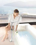 GROHE 23119000 Allure Brilliant Floor-Mounted Tub Filler, Starlight Chrome