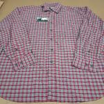 Kodiak Plaid Shirt Men's L Large 100% Cotton Button Up Red Gray