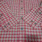 Kodiak Plaid Shirt Men's L Large 100% Cotton Button Up Red Gray