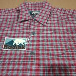 Kodiak Plaid Shirt Men's L Large 100% Cotton Button Up Red Gray