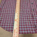 Kodiak Plaid Shirt Men's L Large 100% Cotton Button Up Red Gray