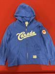 Hudson's Bay Canada Hoodie Women’s XXL Blue Olympic Full Zip Sweatshirt
