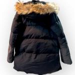 Rudsak Double Layer Black Mid-Length DOWN FUR LEATHER puffer Winter Jacket Coat