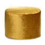 Gouchee Home Eclipse Velvet Large Bean Bag Pouf with Removable Cover Mustard Yellow