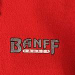Vintage Banff Canada Red Fleece 1/4 Zip Pullover Size