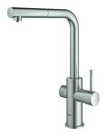 GROHE Blue Home Duo Starter Kit - Pull Out Kitchen Mixer Tap for Filtered, Chilled and Sparkling Water (Includes Cooler Unit, Filter, Co2 Carbonization Bottle), Supersteel 31539DC0