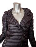 Rudsak Black Quilted Nylon Down Jacket w/Leather Trim Size XS