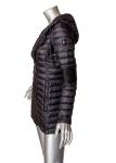Rudsak Black Quilted Nylon Down Jacket w/Leather Trim Size XS