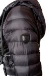 Rudsak Black Quilted Nylon Down Jacket w/Leather Trim Size XS