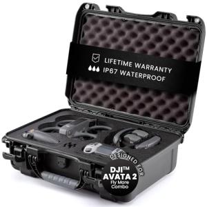 NANUK 925 DJI™ Avata 2 Fly More Combo - Waterproof Hard Case with Drone Foam Insert, Crushproof, Portable Travel Case, Made in North America - Black (18.7" x 14.8" x 7")