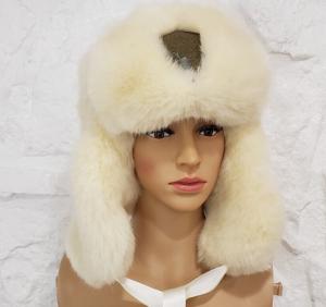 Amazing Nobis Sugar Lips Russian Trapper Ivory Faux Fur Hat