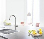 GROHE Blue Home Duo Starter Kit - Kitchen Mixer Tap for Filtered, Chilled and Sparkling Water (Wifi Includes Cooler Unit, Filter and Co2 Carbonization Bottle), Stainless Steel Look 31455DC1