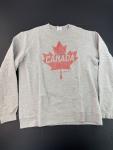 Port & Company Canada Crew Neck Sweatshirt Mens Size Large Graphic Print Gray