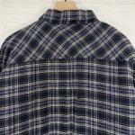 Vtg Klimbers by Kodiak Plaid Jacket Men XL Tall Navy Quilted Shacket Pearl Snaps