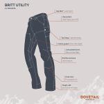 Dovetail Workwear DX Bootcut Cargo Pants for Women, Dark Kodiak Canvas, Size 10