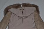 AUTHENTIC RUDSAK WOMENS MELINA DOWN COAT WITH LEATHER SLEEVES  DOVE  ALL SIZES