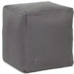 Gouchee Home Outdoor/Indoor Fade Resistant Cube Soleil Bean Bag Pouf with Filling Charcoal