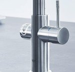 GROHE Blue Home Duo Starter Kit - Kitchen Mixer Tap for Filtered, Chilled and Sparkling Water (Wifi Includes Cooler Unit, Filter and Co2 Carbonization Bottle), Stainless Steel Look 31455DC1