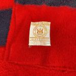 Vintage Hudson's Bay Company Red Wool Point Blanket Camp Stripe 90x72" England
