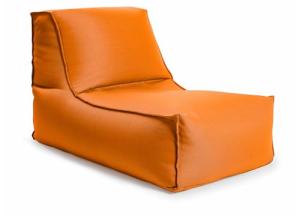 Gouchee Home Alpine Outdoor/Indoor Bean Bag Lounger Chair with Back Rest Filling Included for Patio and Outdoors Orange