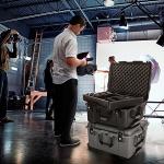 NANUK Waterproof Hard Case with Wheels and Foam Insert - Orange