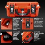 NANUK 915 DJI™ Mini 5 Pro Fly More Combo Plus - Waterproof Hard Case with Drone Foam Insert, Crushproof, Portable Travel Case, Made in Canada – Orange (15.8" x 12.1" x 6.8")