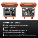 NANUK 915 DJI™ Mini 5 Pro Fly More Combo Plus - Waterproof Hard Case with Drone Foam Insert, Crushproof, Portable Travel Case, Made in Canada – Orange (15.8" x 12.1" x 6.8")