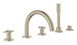 GROHE 25049EN3 Atrio Five-Hole Bathtub Faucet with Handshower, Brushed Nickel