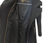 Mackage Virgin Wool Herringbone Black Knit Long Coat XS