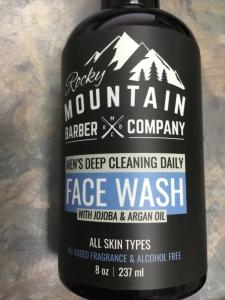 Men's Daily Face Wash - Made in Canada - With Jojoba Oil, Argan Oil, Chamomile Floral Water and Aloe Vera – Unscented - 8 oz by Rocky Mountain Barber Company