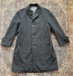 Vintage 40s Hudson's Bay Company Wool Cashmere Over Coat Gray Large Blanket Rare