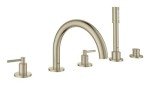 GROHE 25049EN3 Atrio Five-Hole Bathtub Faucet with Handshower, Brushed Nickel