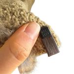 NEW Rudsak LARGE knit oversized boyfriend blanket scarf REAL FUR TRIM brown tan