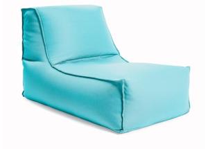 Gouchee Home Alpine Outdoor/Indoor Bean Bag Lounger Chair with Back Rest Filling Included for Patio and Outdoors Peacock