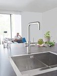 GROHE Blue Home Duo Starter Kit - Kitchen Mixer Tap for Filtered, Chilled and Sparkling Water (Includes Cooler Unit, Filter and Co2 Carbonization Bottle) High Swivel U-Spout, Chrome 31456001