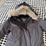 Nobis Merideth Parka Jacket, Women's Cross-Hatch with Fur  Hood, Still grey, XS