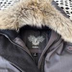 Nobis Merideth Parka Jacket, Women's Cross-Hatch with Fur  Hood, Still grey, XS