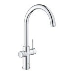 GROHE Blue Home Duo Starter Kit - Kitchen Mixer Tap for Filtered, Chilled and Sparkling Water (Includes Cooler Unit, Filter and Co2 Carbonization Bottle) High Swivel C-Spout, Chrome 31455001