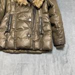 Atelier Noir Division Pe Rudsak Puffer Jacket Womens L Brown Down Faux Fur Trim