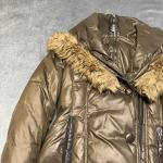 Atelier Noir Division Pe Rudsak Puffer Jacket Womens L Brown Down Faux Fur Trim