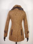 MACKAGE Twiggy Brown Cashmere Mohair Wool Blend Leather Trim Coat Size XS