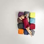 Gouchee Home Cube Brava Pouf Ottoman Foot Rest - Khaki - Modern Square Bean Bag Chair with Water Repellent Fabric - Floor Pouf for Living Room, Bedroom or Patio - Foot Rest for Indoor and Outdoor