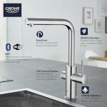 GROHE 31608DC2 Blue Professional Kitchen Faucet Starter Kit, SuperSteel InfinityFinish