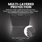 NANUK 910 Hard Case with Customizable Cubed Foam, IP67 Waterproof & Crushproof, Rugged Construction for Ultimate Protection, Made in North America – Olive (14.3” x 11.1” x 4.7”)