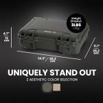 NANUK 910 Hard Case with Customizable Cubed Foam, IP67 Waterproof & Crushproof, Rugged Construction for Ultimate Protection, Made in North America – Olive (14.3” x 11.1” x 4.7”)