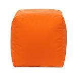 Gouchee Home Outdoor/Indoor Fade Resistant Cube Soleil Bean Bag Pouf with Filling Orange